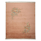 8x10 Rose, Aqua, Turquoise Color Hand Knotted French Aubusson Savonnerie Wool Traditional Oriental Rug